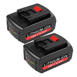 [2Pack] 18V 6.0 Ah! HIGH-Output Battery for Bosch 18V Battery Lithium BAT609 BAT609G BAT610G BAT611 BAT612 BAT618 BAT618G BAT619 BAT619G BAT622 BAT620