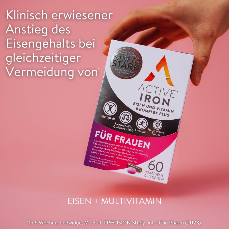 Active Iron for Women, 2 x Better Absorption, 6 x