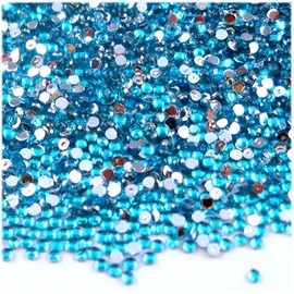 The Crafts Outlet 10,000pc Rhinestones Round 1.5mm Tiny for Nails - Flatback Royal Blue RBL