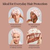 Kitsch Gorro de ducha de lujo para mujer, impermeable, reutilizable,