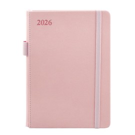 2026 A5 Weekly Planner & Diary - Week to View | Elastic Band, Pen Holder | Pink Agenda