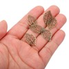 [PATIKIL] 50pcs 23mm Leaf Pendant Metal Tree Leaf Beads for