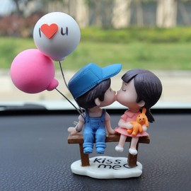 Car Accessories, Car Accessories, Cute Car Decoration, Lovely Car Supplies, Cute, Couples, Balloons, Resin, Birthday, Automobile Accessories, Decoration, Accessories, Gift (Pink Balloons) [Parallel