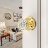 SHINY HANDLES Antique Crystal Door Knobs, Passage Door Knob Polished