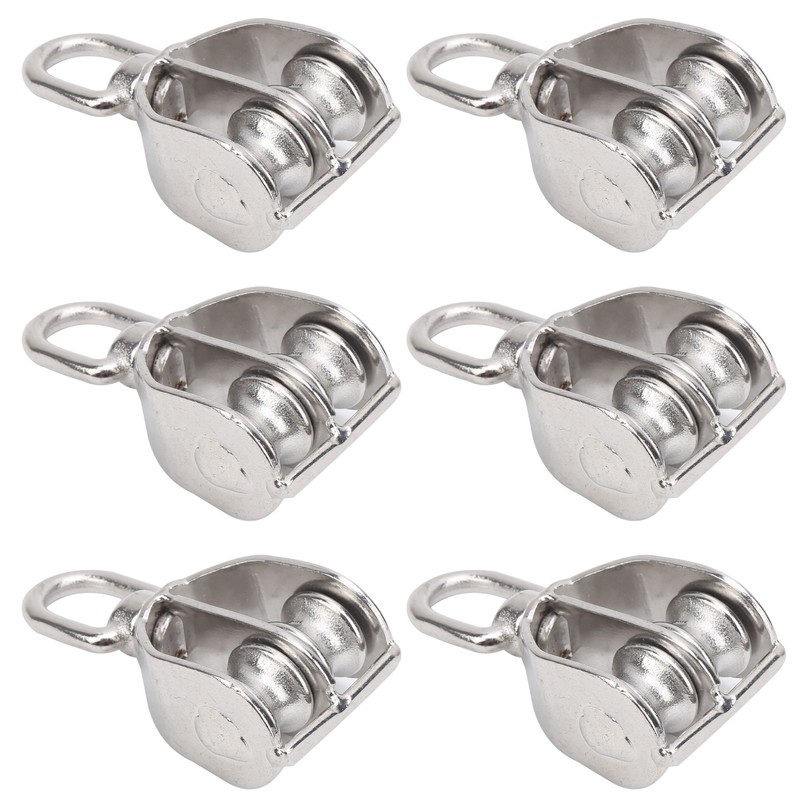 10PCS M15 Pulley Block Stainless Steel Heavy Duty Traction Wheel
