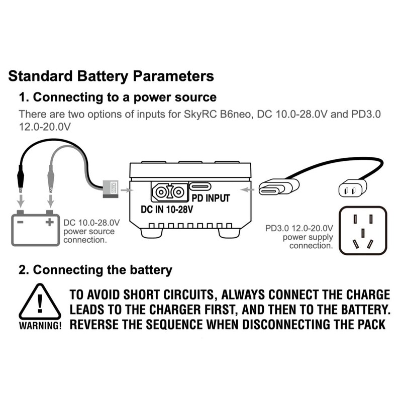 SkyRC B6 Neo Cargador inteligente de 200 W CC con