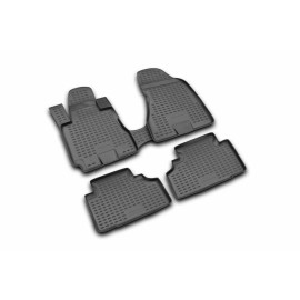 Nissan Custom Fit All Weather 3-D Floor Mats Liners fits 2010-2024 Nissan Armada Black