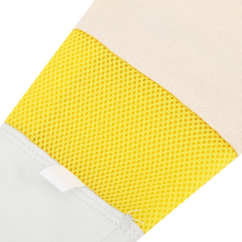 Pair of Beekeeping Protective Gloves with Long Mesh Sleeve Unisex