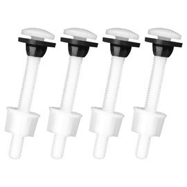 Tabanzhe 4 Pcs Plastic Toilet Tank Fixing Kits,Durable Toilet Close Coupling Toilet Cistern Bolts,Bathroom Toilet Repair Kits for Toilet Cistern to Pan Connecting