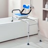 VEVOR Sliding Tub Transfer Bench with 360 Degree Swivel Seat,