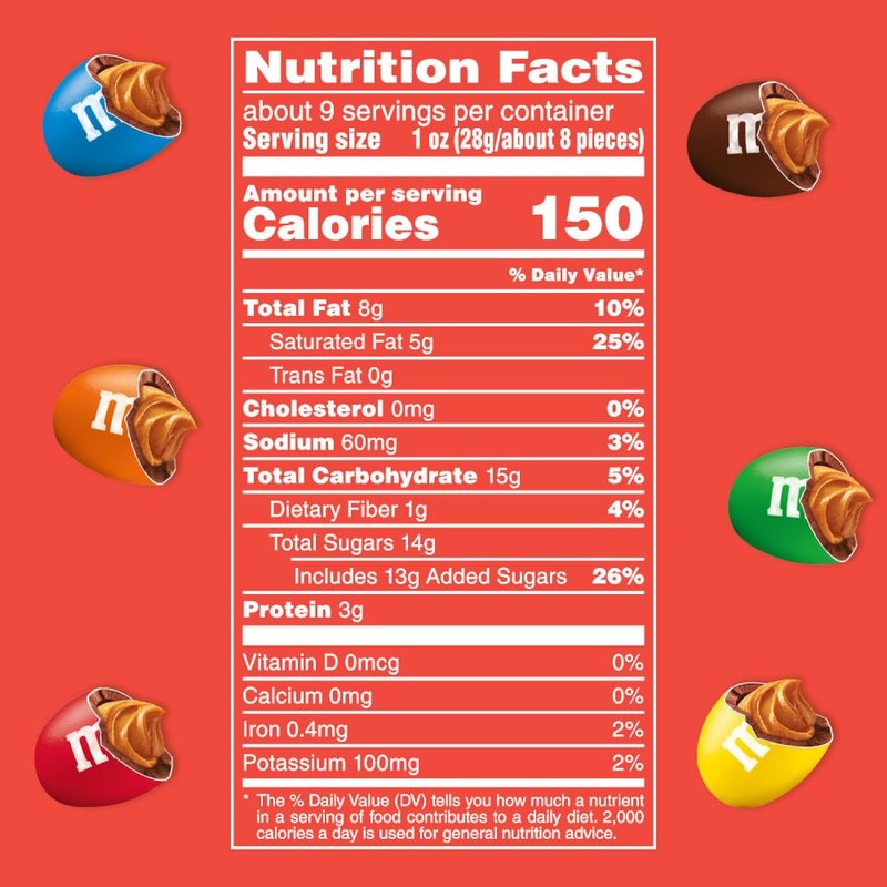 M&M'S Mega Peanut Butter Chocolate Candy, Sharing Size, 8.6 Oz