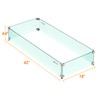 Skyflame 42" X 18" Rectangular Fire Pit Glass Wind Guard