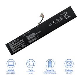 JOTACT C41N2208 74Wh Laptop Battery Compatible with ASUS ROG Ally RC71L PC71L Gaming Handheld Series 15.48V