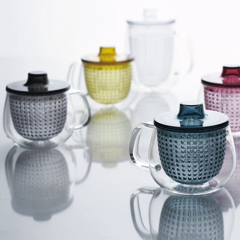 KINTO (キントー) UNITEA ユニマグ 350ml ワインレッド 耐熱ガラス 22914