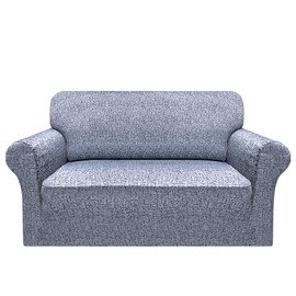 Granbest Stretch Sofa Cover 2 Seater Super Soft Microfiber Couch Cover Sofa Slipcover Non Slip Spandex Furniture Protector for Dogs, Pets(2 Seater,Texture Pattern)