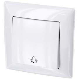 Flush-Mounted Button Bell Symbol Plug-In Terminal All-in-One Series G1 Pure White