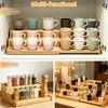 TISTON Expandable Bamboo Can Organizer for Pantry, 3-Tier Adjustable Pantry