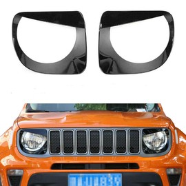 Black Angry Bird Eyebrow Headlight Covers for Renegade 2019-2020