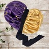 Luxury Satin Sleep Bonnet – Double-Layered Charmeuse for Curly, Wavy,