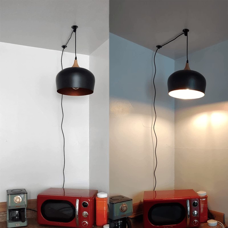 Big Plug in Pendant Light Modern Hanging Light Fixture with