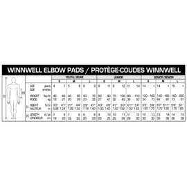 Winnwell Classic Hockey Elbow Pads- Protective Hockey Gear for Youth, Junior, Senior Players - Equipment for Roller, Street & Ice Hockey(Small, Senior (Hard))