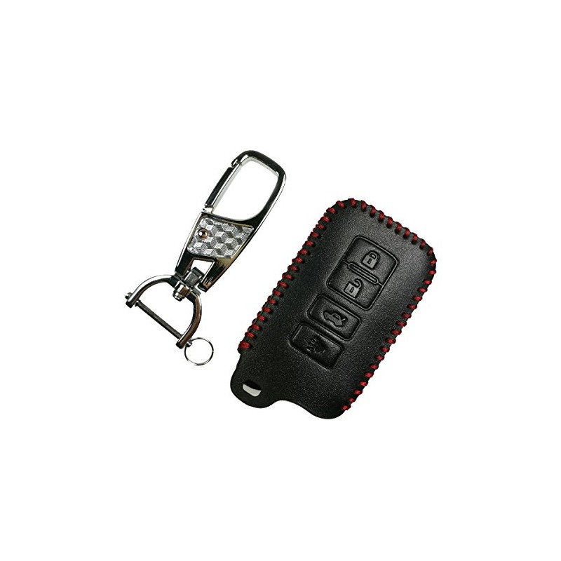 Leather Smart Key Fob Remote Cover for Toyota Vehicles