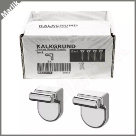 IKEA 2 Pack, IKEA KALKGRUND Chrome Plated Bathroom Hangers Hook, Hidden Screw, NEW