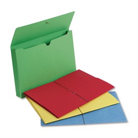Smead Colored Expanding File Wallet with Flap and Cord Closure, 2" Expansion, Legal Size, Assorted Colors, 50 per Box (77271)