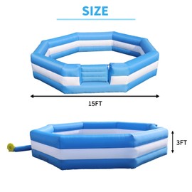 15FT Gaga Ball Pit with 370W Air Blower - Portable and Easy Set Up,Use for Indoor or Outdoor Activities/Sport Game