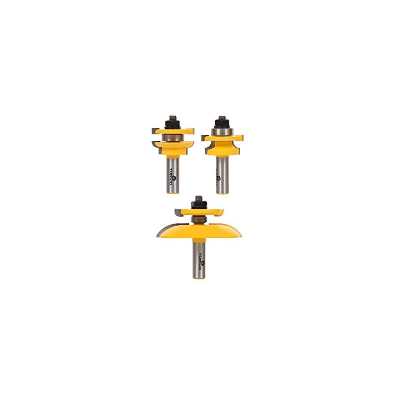YONICO Raised Panel Cabinet Door Rail and Stile Router Bits