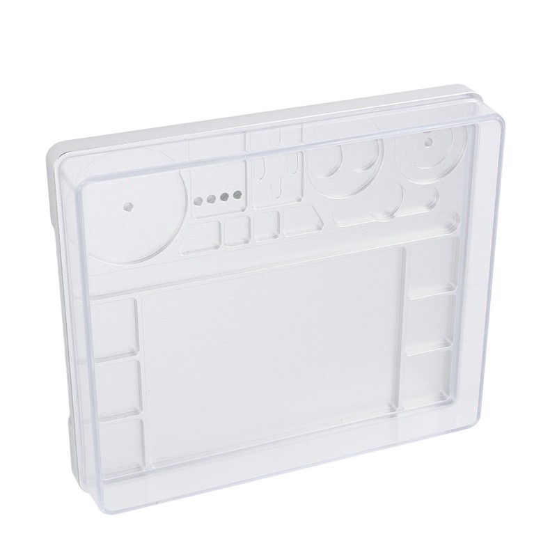 Watch Movement Repair Box Aluminum Alloy Storage Tray with Acrylic