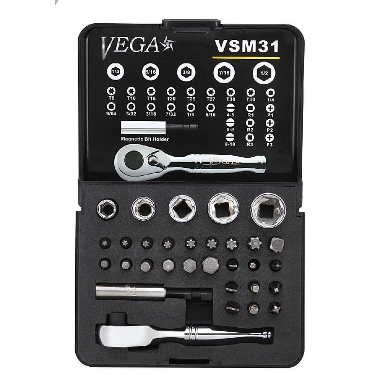 31pc Bit & Socket Set w/Ratchet