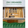 Upolana Premium Bamboo Expandable Drawer Organizer, 7-9 Slots Adjustable Kitchen