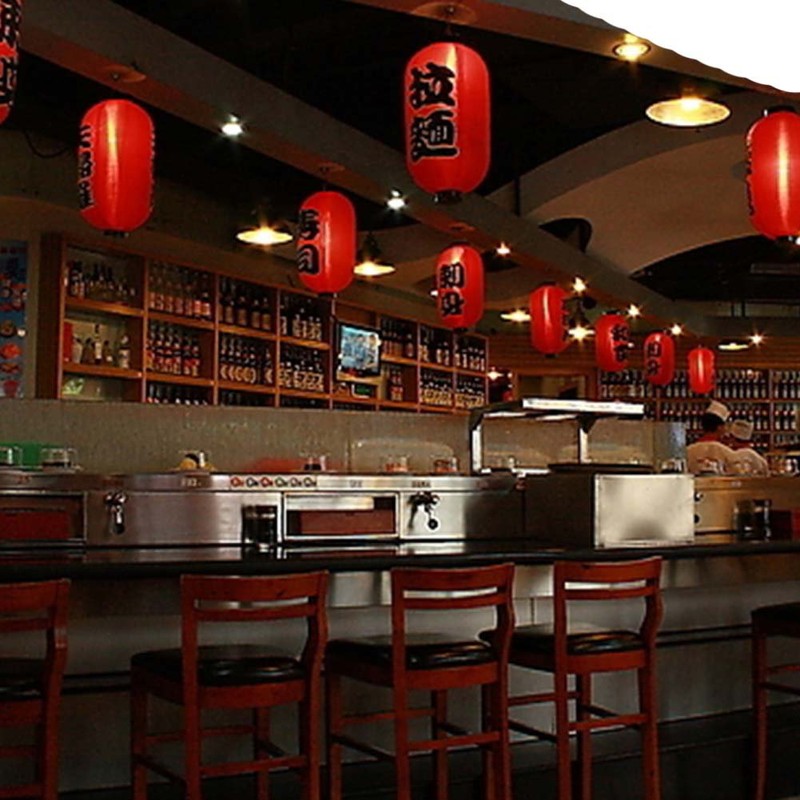 FANCYPUMPKIN Japanese Style Red Hanging Lanterns Sushi Bar Restaurant Decor