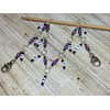 Purple Chain Style Knitting Row Counter for Knitters, Number Stitch