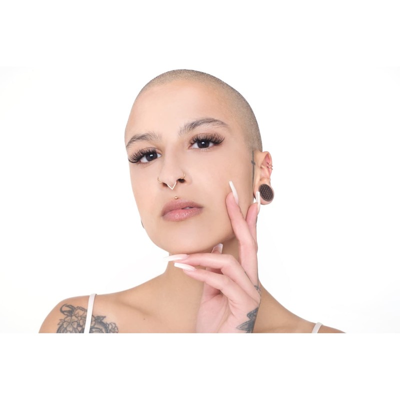 PIERCINGLINE Titanium Clicker Tip + Crystal Ring Nose Septum Ear