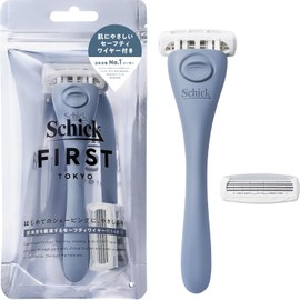 Schick Chic First Shaving Holder (Includes Blade + 1 Replacement Blade) Denim Indigo