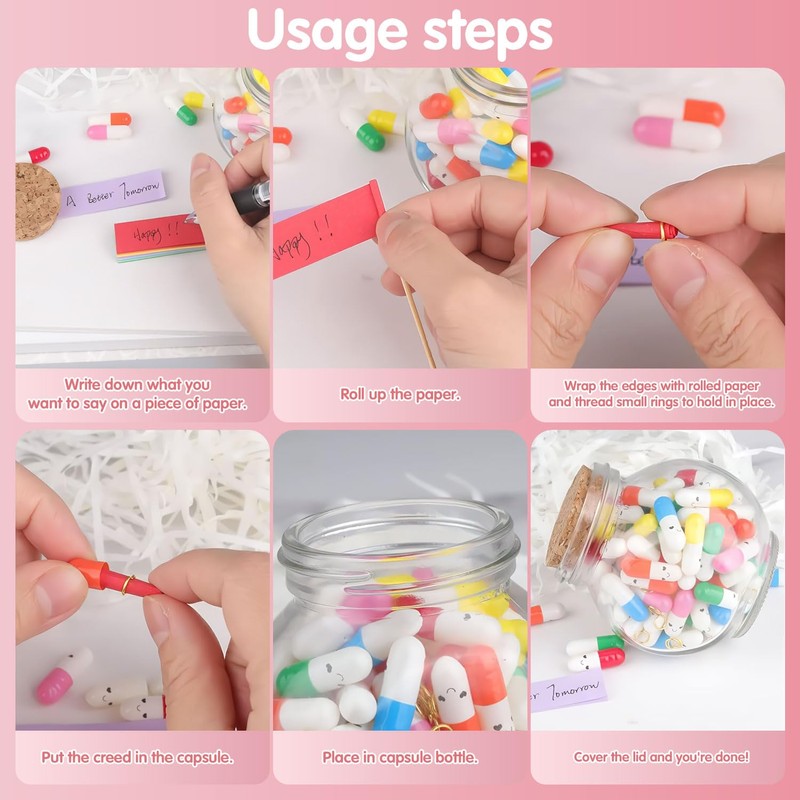 Prmape Pack of 101 Letter Capsule with Desired Bottle, Message