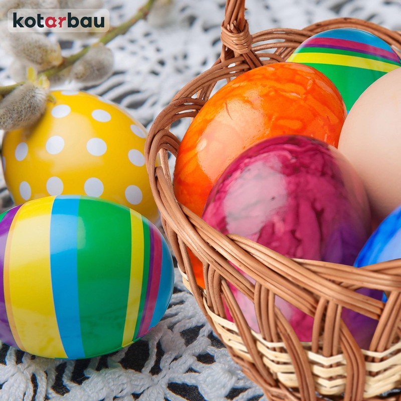 KOTARBAU® Wicker Basket with Handle Children's Easter Basket with Handle