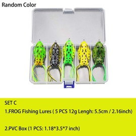 Xersex 5 Pieces/Box Soft Frog Fishing Lures Double Hook 5g 8g 12g Soft Tube Bait Artificial Bait