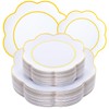WONDERFUL 60pcs White Plastic Plates Disposable Heavy Duty White and