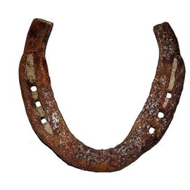 Used Iron Horseshoe Wall Decor - Medium Durable Cast Iron Good Luck Charm Rustic Auspicious Lucky Gift (1 Pack)