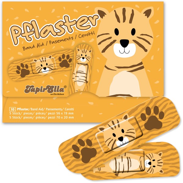 Lutz Mauder 14645 Children's Plasters Sweet Tiger Pack of 10