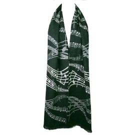 GFM® Music Notes UNISEX Scarf - Black - (MU-Unisex- KLSFD)