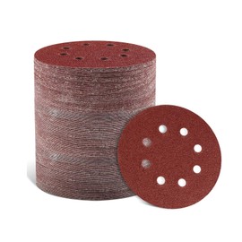 125mm Sanding Discs 92PCS Orbital Sander Discs Hook and Loop 125mm Sanding Pads for Random Orbital Sander, 40 60 80 120 180 240 320 Grits Sanding Discs