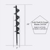 3in Wide 24in Long Metal Earth Auger Drill Bit, Steel