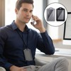 2Pcs Genuine Leather ID Badge Holders, Vertical ID Card Holders,