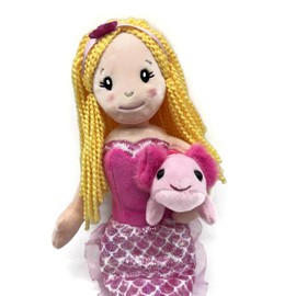 The Petting Zoo, Mermaid Doll with Axolotl Stuffed Animal, Gift for Girls, Mermaid Plush Doll with Axolotl Plush Toy, 17 inch (Blonde), 3143x2A