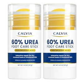 60% Urea Cream Foot Care Stick with 2% Salicylic Acid – Intensive Heel Balm & Foot Moisturizer for Dry Rough Cracked Feet and Thickened Skin – Mess-Fr