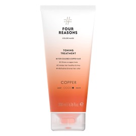 FOUR REASONS Colour Mask - Copper - Tint Treatment, Colouring Conditioner, Tones and Improves Colour Treated Hair - Semi-Permanent Hair Colour, 6.76 fl oz (Old Packaging)
